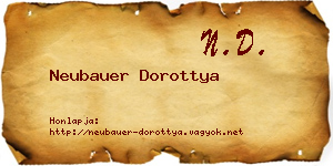 Neubauer Dorottya névjegykártya